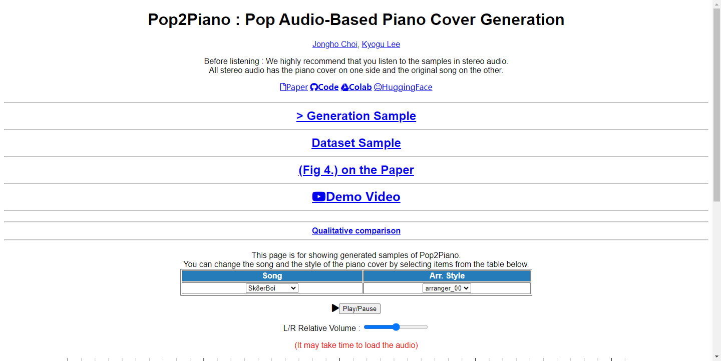 Pop2Piano