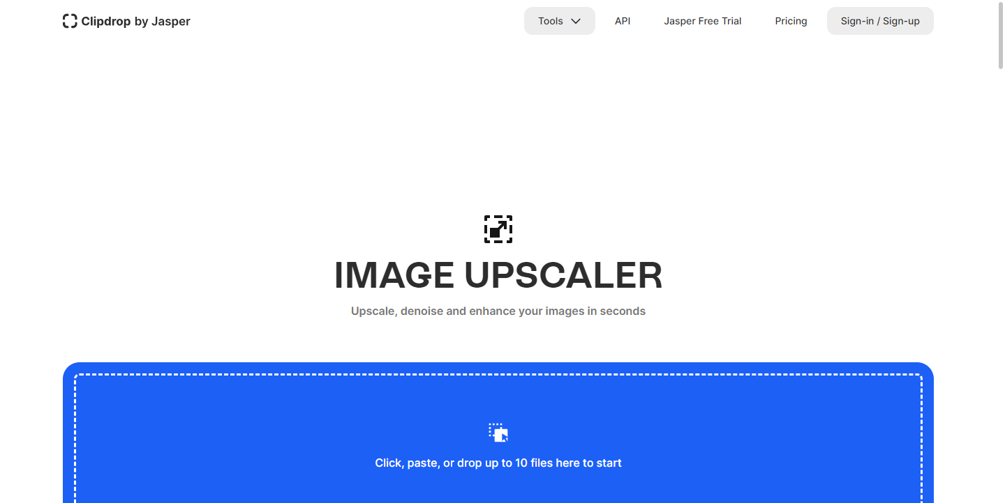 ClipDrop Image Upscaler