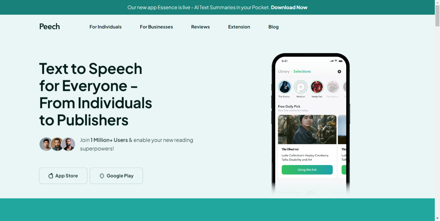 Peech – Text to Speech Reader