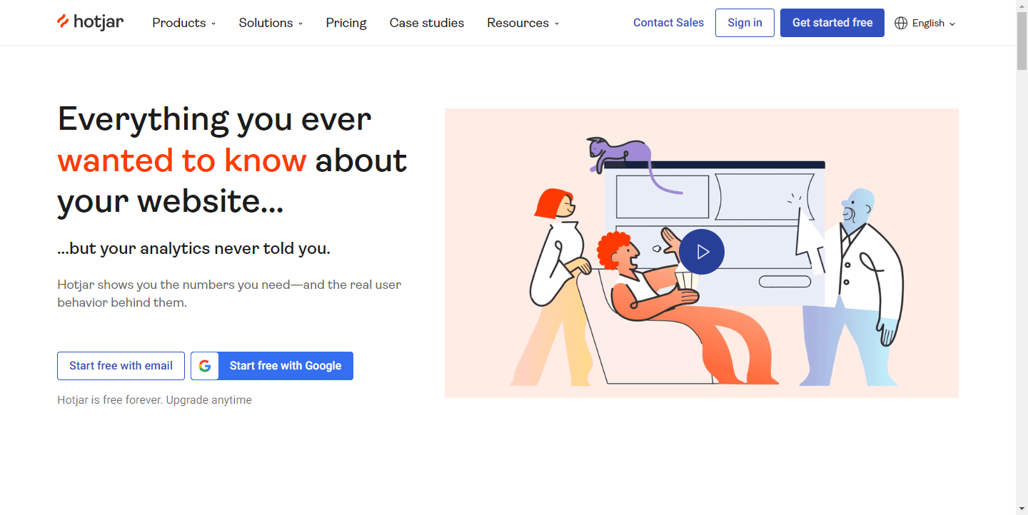Hotjar:网站热图;行为分析工具