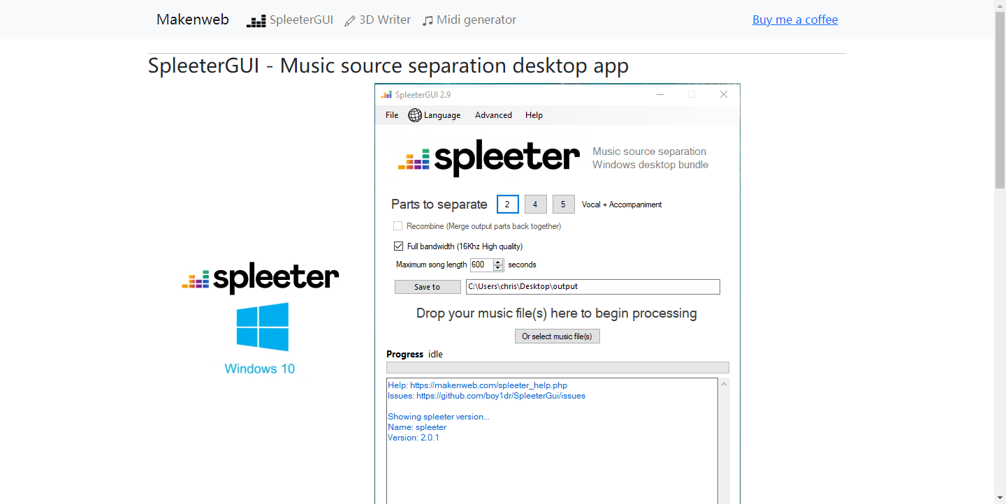 SpleeterGUI 人声分离软件