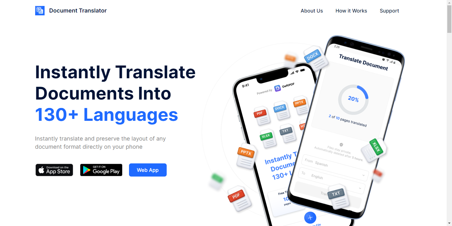 DeftPDF Document Translator